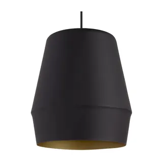 Allea Pendant, Black and Gold