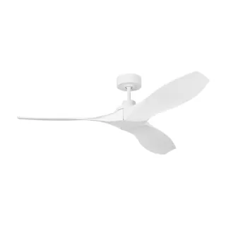 Collins Coastal Smart 52" Ceiling Fan, Matte White Housing With Matte White Blades
