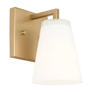 Upson One Light Bath, Satin Brass