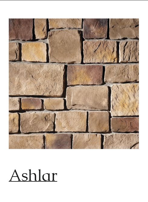 Ashlar stone veneer pattern sample